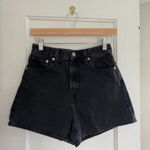 Levi's High Loose Shorts in Washed Black